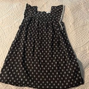 Black dress with white details